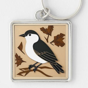 Colourful Paper Art of Bird Keychain