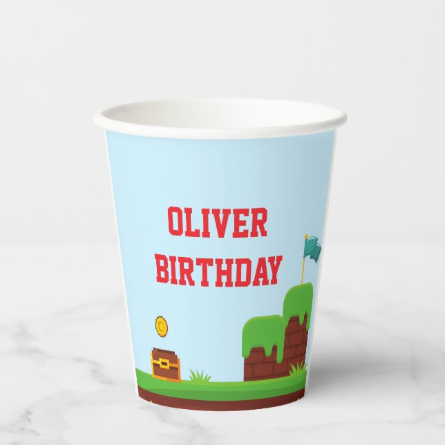 Colourful Paper cup kids video game  (Front)