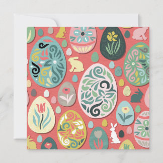 Colourful paper easter eggs card