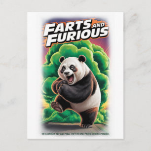 Colourful Parody Movie on a White Holiday Postcard