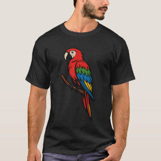 Colourful Parrot Bird Graphic T-Shirt