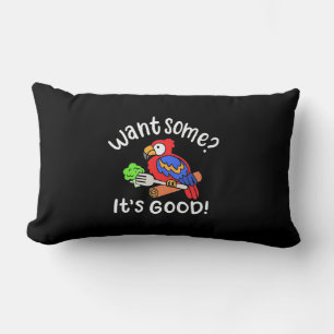 Colourful Parrot Bird Want Some Lumbar Pillow