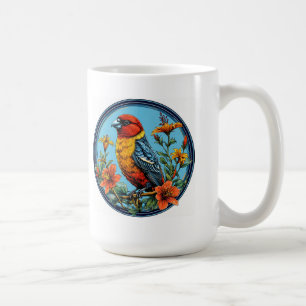 Colourful Parrot crossbill Bird Coffee Mug
