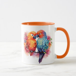 Colourful Parrot Design Cup. Mug