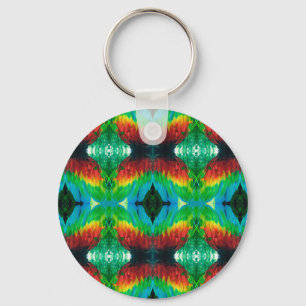 Colourful Parrot feathers pattern Keychain