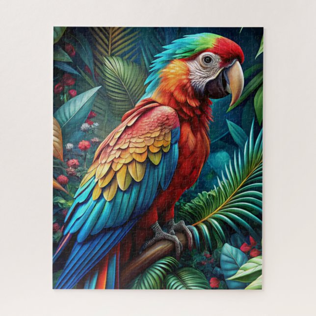 Colourful Parrot Jigsaw Puzzle (Vertical)
