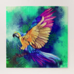Colourful Parrot Puzzle<br><div class="desc">Beautiful Colourful Parrot Puzzles - MIGNED Watercolor Painting</div>