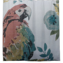 Colourful Parrot Shower Curtain