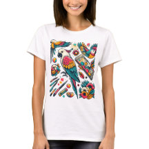 Colourful Parrots Tropical Art