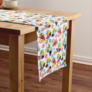 Colourful Parrots, Tropical Parrots, Birds, Flower Medium Table Runner