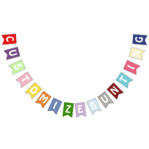Colourful Party Bunting Custom Banner