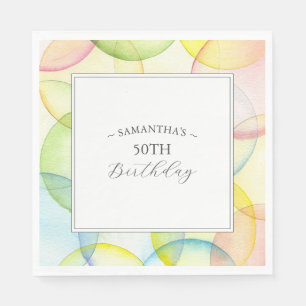 Colourful Party Personalized Birthday Napkins