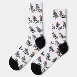 Colourful Party Skull Socks