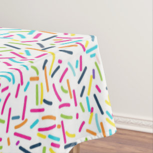 Colourful Party Sprinkles Pattern Tablecloth
