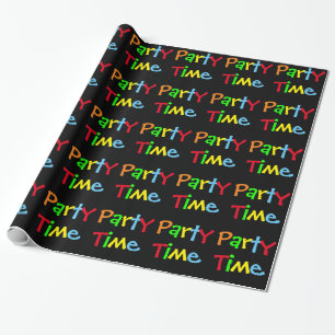Colourful Party Time Wrapping Paper