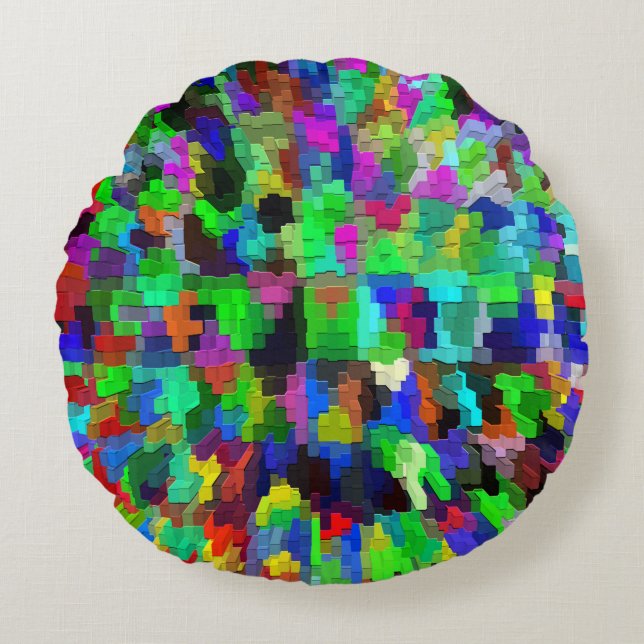 Colourful Partyin'...... Round Pillow (Front)