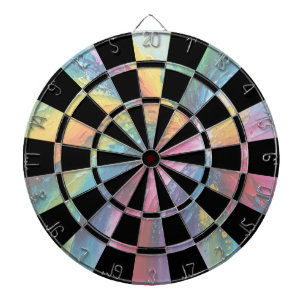 Colourful Pastel Abstract Art Dartboard