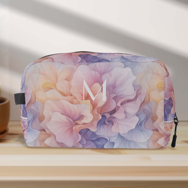 Colourful Pastel Abstract Pattern, Girly Dreamy Dopp Kit (Colorful Pastel Abstract Flower Pattern Dopp Kit Bag)
