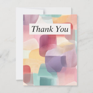 Colourful Pastel Abstract Thank You Card