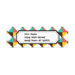 Colourful Pastel Aztec Native American Pattern