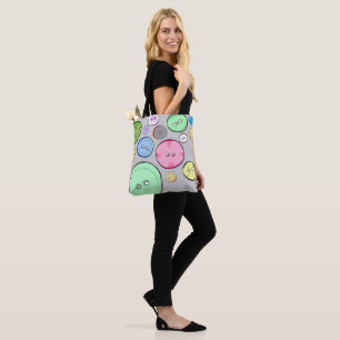 Colourful Pastel Buttons Tote Bag