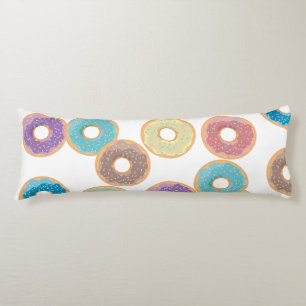Colourful Pastel Doughnuts & Sprinkles Pattern Body Pillow
