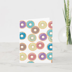 Colourful Pastel Doughnuts & Sprinkles Pattern Card