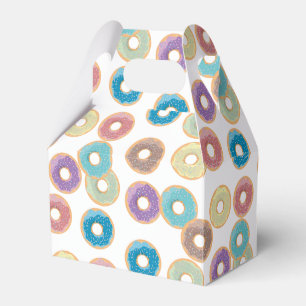 Colourful Pastel Doughnuts & Sprinkles Pattern Favor Box