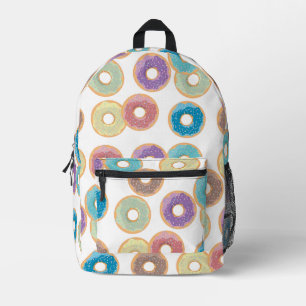 Colourful Pastel Doughnuts & Sprinkles Pattern Printed Backpack