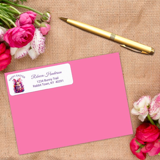 Colourful Pastel Easter Bunny & Watercolor Florals (Creator Uploaded)