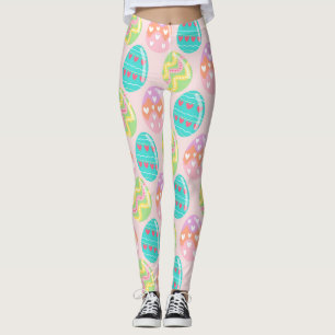 Colourful Pastel Easter Egg Pattern Leggings