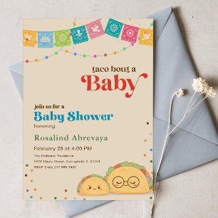 Colourful Pastel Fiesta Taco Bout a Baby Shower Invitation