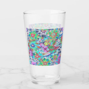 Colourful Pastel Floral #2 Glass