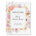 Colourful Pastel Floral Bridal Shower Welcome