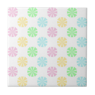 Colourful pastel flower pattern tile