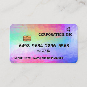 Colourful Pastel Foil   Credit Card