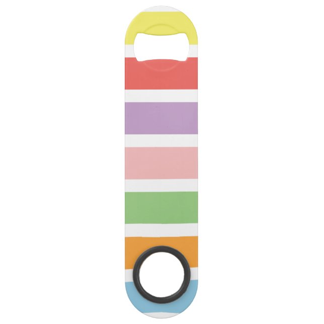 Colourful Pastel Hues Bar Key (Front)