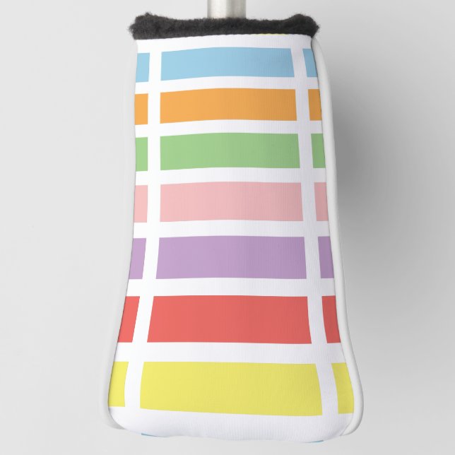 Colourful Pastel Hues Golf Head Cover (Rotate 90)