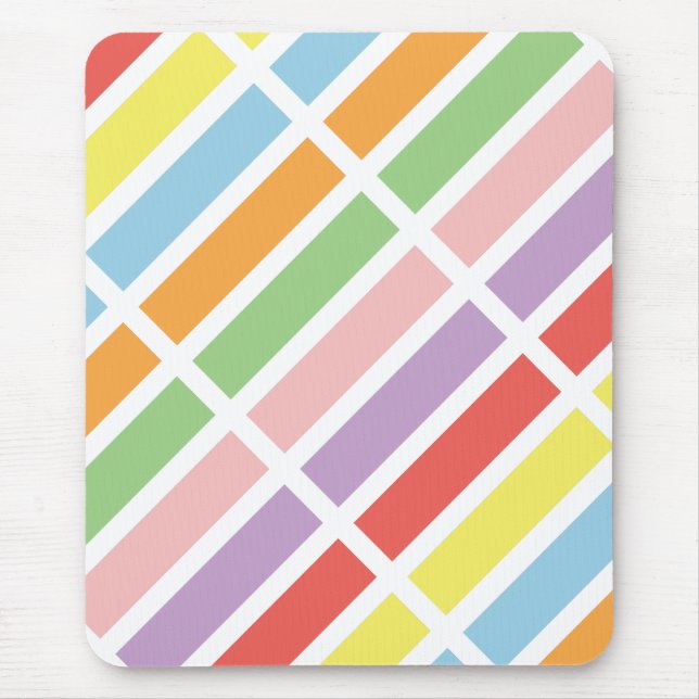 Colourful Pastel Hues Mouse Pad (Front)