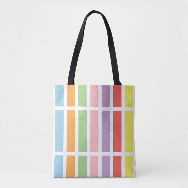 Colourful Pastel Hues Tote Bag (Front)