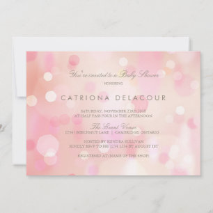 Colourful Pastel Lights Baby Shower Invitation