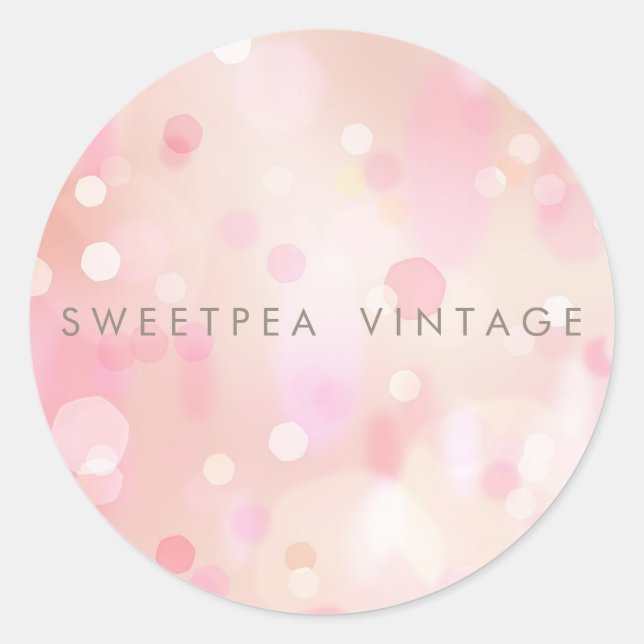 Colourful Pastel Lights Bokeh Customizable Sticker (Front)