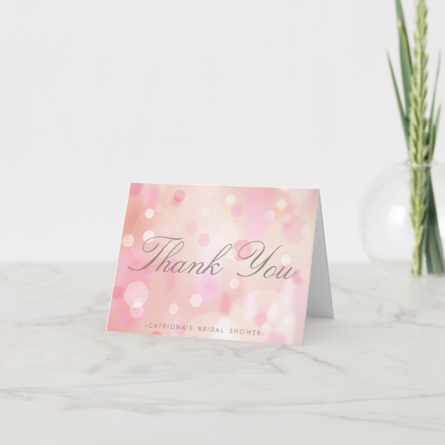 Colourful Pastel Lights Thank You Note Card (Front)