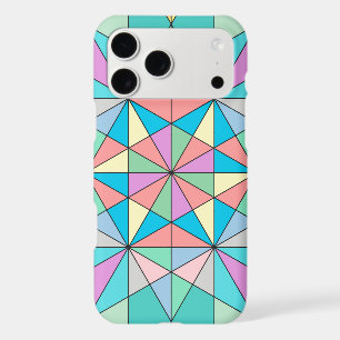 Colourful Pastel Mosaic Triangle Star Pattern