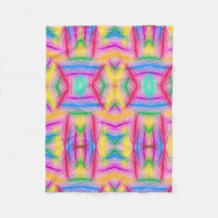 Colourful Pastel Pastel Kaleidoscope Fleece Blanke Blanket