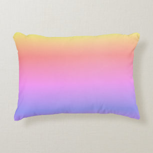 Colourful Pastel Pink Yellow Purple 4Annie Accent Pillow