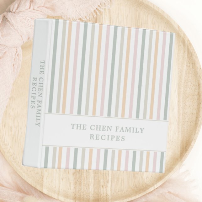 Colourful Pastel Rainbow Modern Family Recipe Binder (Creator Uploaded)