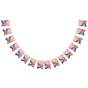 Colourful Pastel Silk Bunting Flags