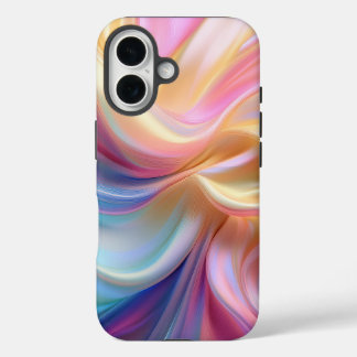 Colourful Pastel Silk iPhone 16 Case