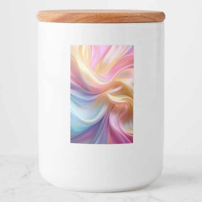 Colourful Pastel Silk Food Label (Front)